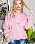 Fiora French Scuba Ribbon-Bow Top - My Pampered Life Seattle