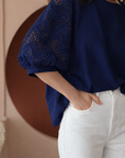 Ruth Pointe Knit Top with Lace