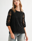 Lily Woven Lace Top