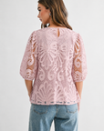 Lily Woven Lace Top