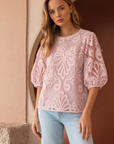 Lily Woven Lace Top