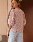 Lily Woven Lace Top