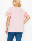 JOH |Kellie Cotton Knit Top with Studs
