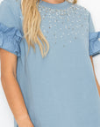 JOH |Kellie Cotton Knit Top with Studs