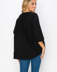 Karen Knit Crepe Top - Dark Colors