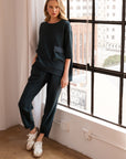 Karen Knit Crepe Top - Dark Colors