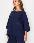 Karen Knit Crepe Top - Dark Colors