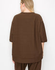 Karen Knit Crepe Top - Dark Colors