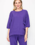 Karen Knit Crepe Top - Dark Colors