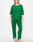 Karen Knit Crepe Top - Dark Colors