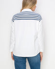 Willette Top with Stripe Front Ties