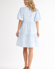 Weslee Cotton Poplin Dress with Embroidered Summer Flowers