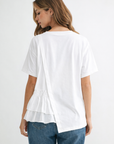 JOH | Rena Pointe Knit Top with Front Ruffling
