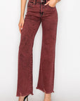 Artemis Vintage Mulberry High-Rise Tummy-Control Flare Jeans – Burgundy
