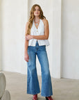 Artemis Vintage Tummy-Control High-Rise Palazzo Jeans – Medium Wash