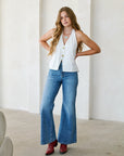 Artemis Vintage Tummy-Control High-Rise Palazzo Jeans – Medium Wash
