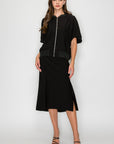 JOH | Katy Stretch Knit Crepe Zipper Jacket