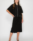 JOH | Katy Stretch Knit Crepe Zipper Jacket