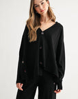 JOH Apparel Spencer Oversized Statement Button Cardigan