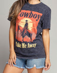 Cowboy Take Me Away Graphic Top - Online Only