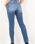Artemis Vintage |Mesh Tummy Control High Rise Straight W/ Single Cuff Jeans - My Pampered Life Seattle