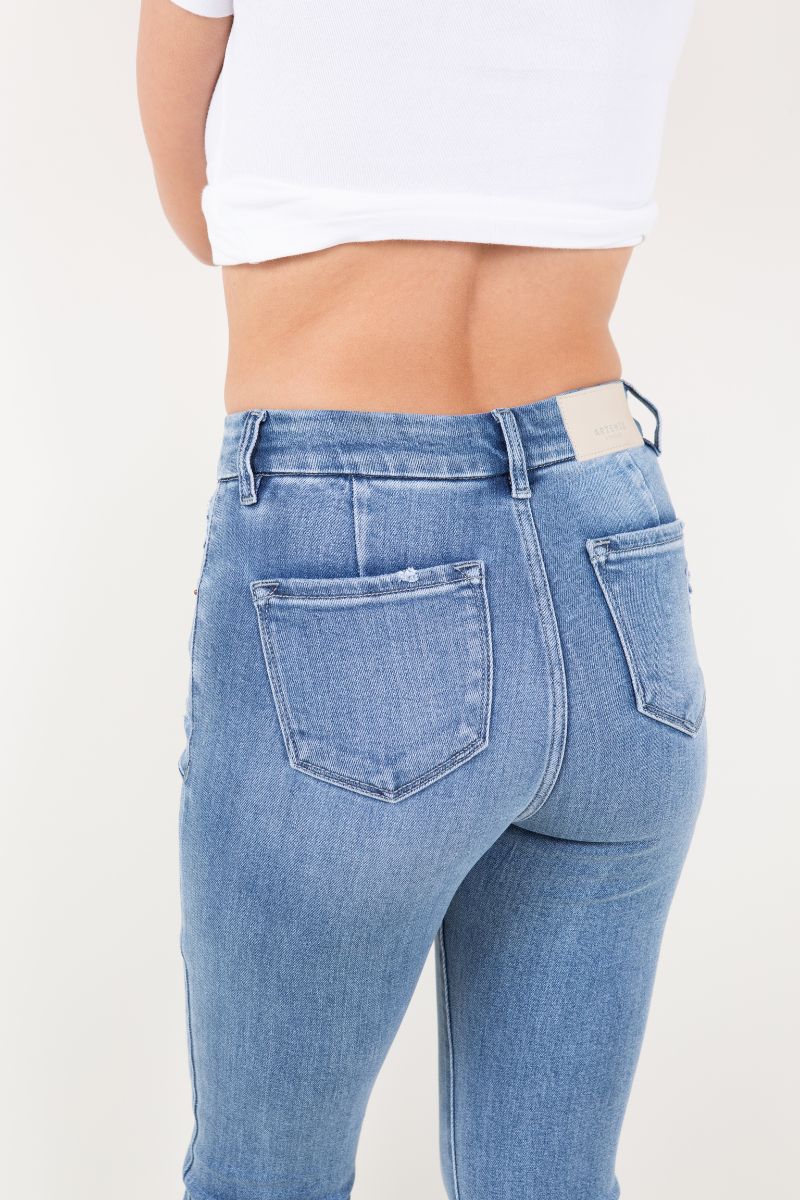 Artemis Vintage | Mesh Tummy Control High Rise Holly Flare Jeans