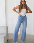 Artemis Vintage |ECO Friendly Front Pocket Detail High Rise Flare Jeans - My Pampered Life Seattle