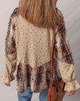 Floral Patchwork Ruffle Shacket | Cottagecore Layering