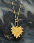 Clip Hanging Initial Heart Necklace