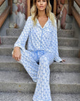 Bow Tie Shirt and Pants Pajama Set