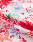 Floral Denim Tie Strap High Waist Maxi Dress