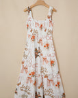 Western Horseshoe Smocked Sleeveless Midi Dress