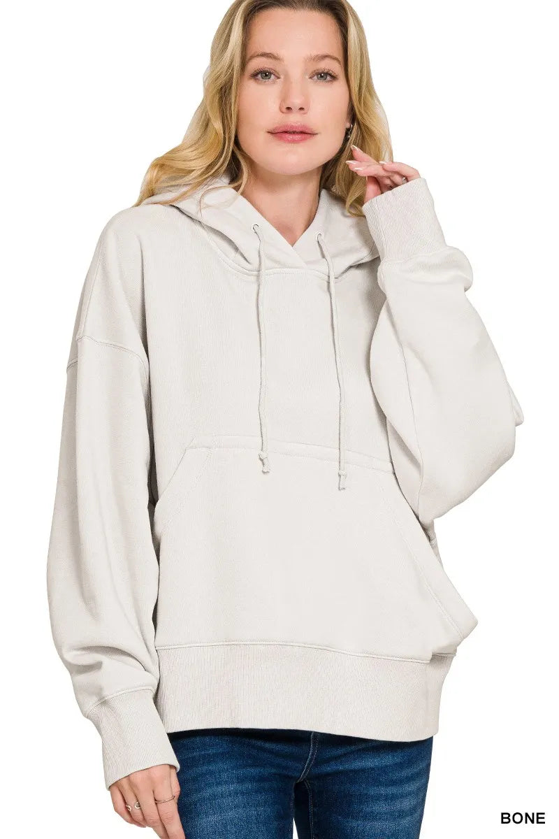 Zenana Hoodie in Bone