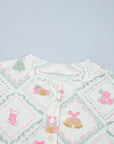 Sugarplum Christmas Patchwork Pajama Set — White