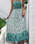 Floral Boho Shirred Cami Maxi Dress
