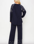 Fiona French Scuba Knit Pearl Hi-Low Top - My Pampered Life Seattle