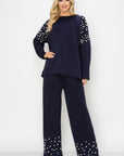 Fiona French Scuba Knit Pearl Hi-Low Top - My Pampered Life Seattle
