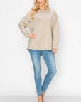 Fiona French Scuba Knit Pearl Hi-Low Top - My Pampered Life Seattle