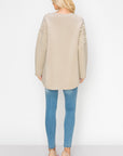 Fiona French Scuba Knit Pearl Hi-Low Top - My Pampered Life Seattle