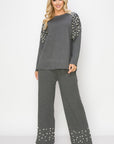 Fiona French Scuba Knit Pearl Hi-Low Top - My Pampered Life Seattle