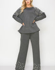 Fiona French Scuba Knit Pearl Hi-Low Top - My Pampered Life Seattle