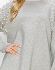 Fiona French Scuba Knit Pearl Hi-Low Top - My Pampered Life Seattle