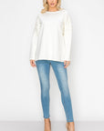 Fiona French Scuba Knit Pearl Hi-Low Top - My Pampered Life Seattle