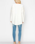 Fiona French Scuba Knit Pearl Hi-Low Top - My Pampered Life Seattle