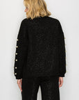 JOH |Katri Stretch French Scuba Pearl Top with Glitter