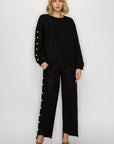 JOH |Katri Stretch French Scuba Pearl Top with Glitter