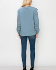 Tania Knit Ruffled Top - My Pampered Life Seattle