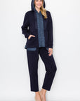 Faiza French Scuba Knit Jacket with Tweed - My Pampered Life Seattle