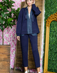 Faiza French Scuba Knit Jacket with Tweed - My Pampered Life Seattle
