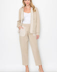 Faiza French Scuba Knit Jacket with Tweed - My Pampered Life Seattle